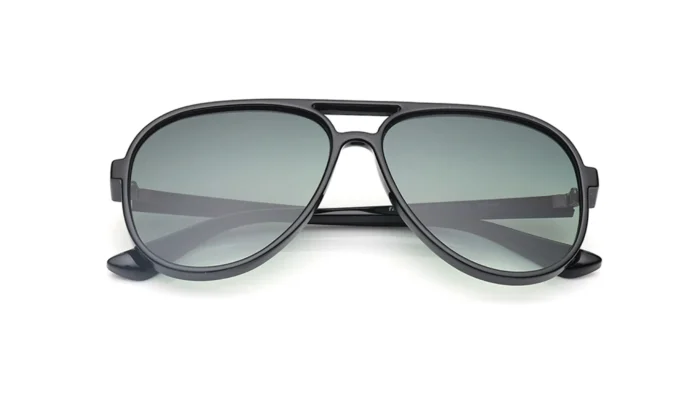 Green Colored Lens Aviator Shaped Sunglasses P532GR2V - Image 6