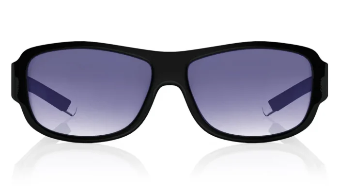 Black Wraparound Men Sunglasses (P089BK1|61) - Image 1
