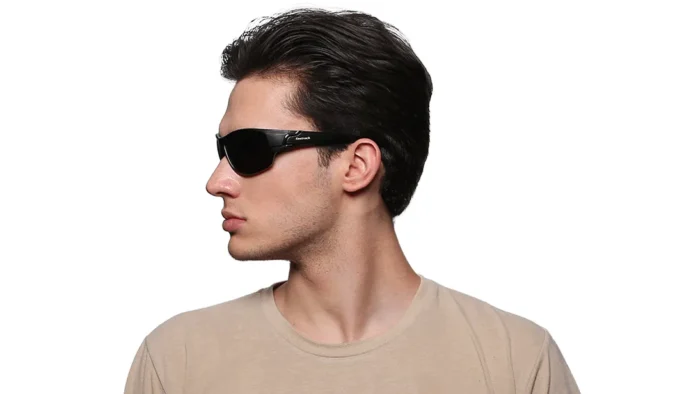 Black Sporty Polarized Sunglasses for Men - Image 1