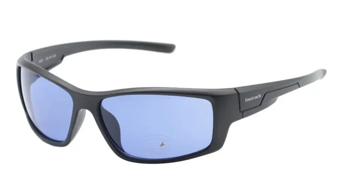 Black Wraparound Men Sunglasses (P427BU4|63) - Image 2