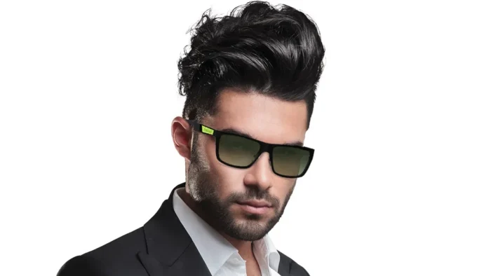 Black Wayfarer Men Sunglasses (M101GR2|57) - Image 1