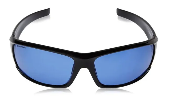 Black Wraparound Sunglasses for Men (P223BU2|66) - Image 2