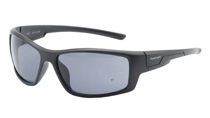 Black Wraparound Men Sunglasses (P427BK1|63) - Image 4