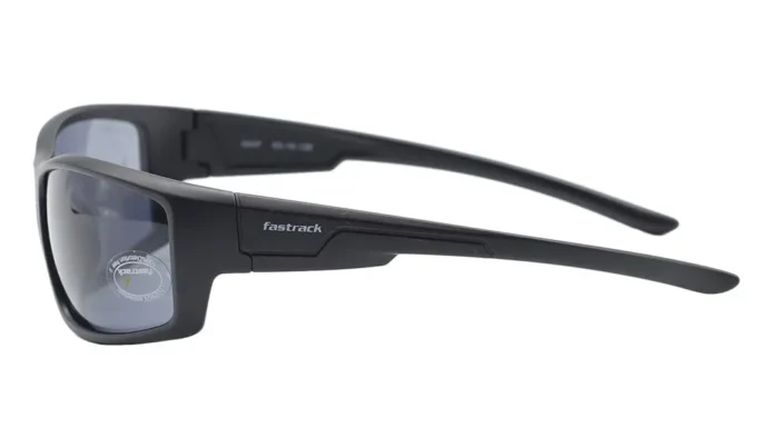 Black Wraparound Men Sunglasses (P427BK1|63) - Image 3
